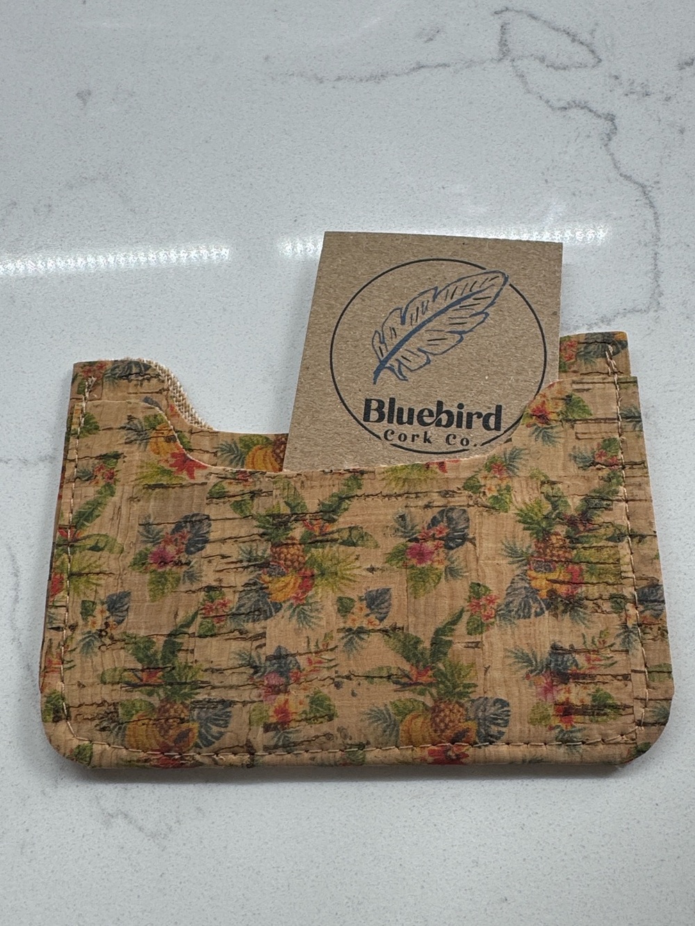 Floral Cork Wallet - Tropical Print